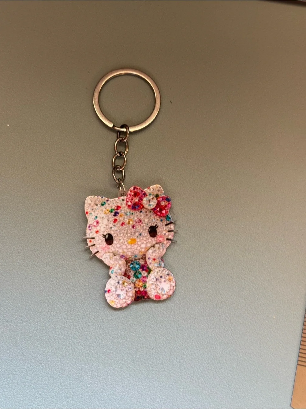 Sparkling Hello Kitty Character Keychain - Multicolor Kids Bag Charm
